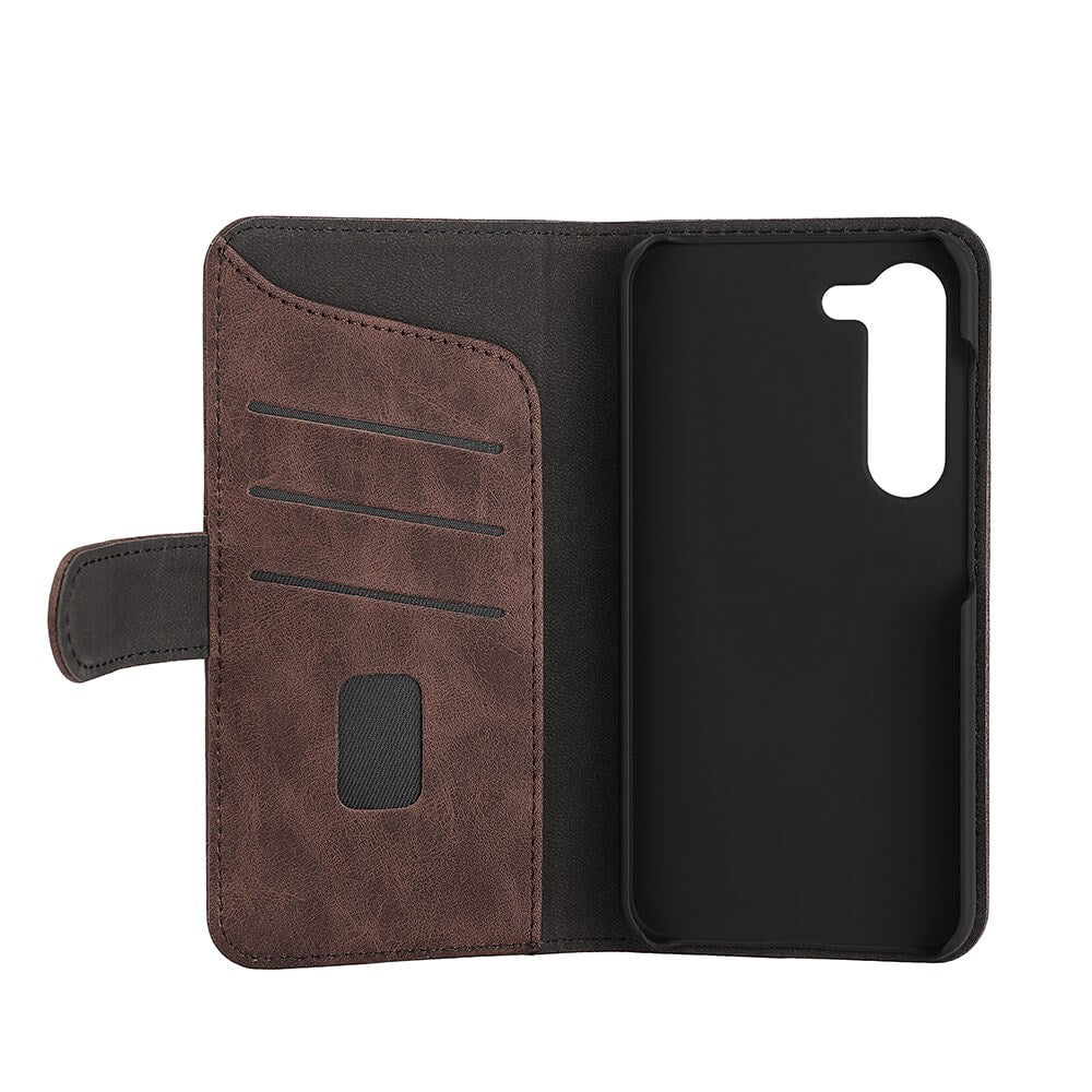 Gear Wallet Samsung Galaxy S23 - Læder Flip Cover m. Pung - Brun