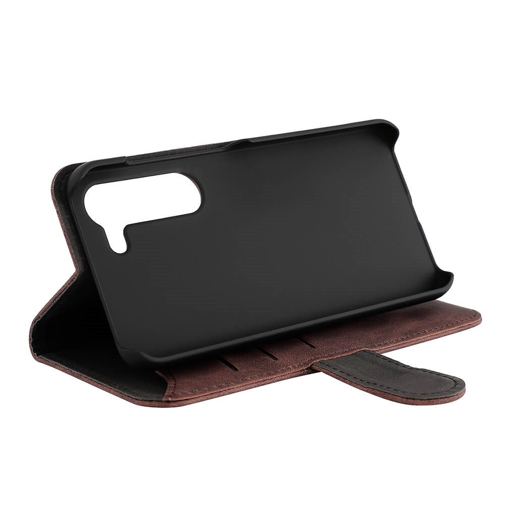 Gear Wallet Samsung Galaxy S23 - Læder Flip Cover m. Pung - Brun
