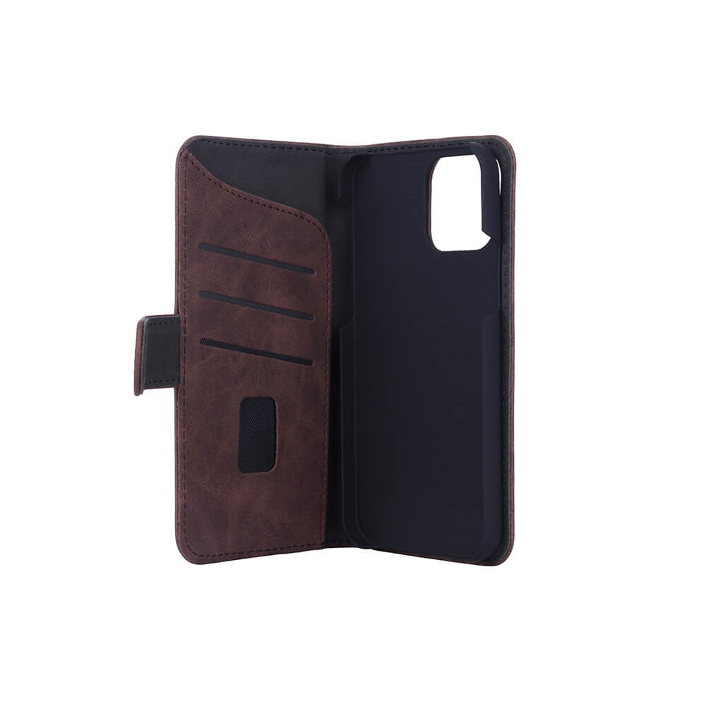 iPhone 14 Pro GEAR Wallet - Læder Flip Cover m. Pung - Brun