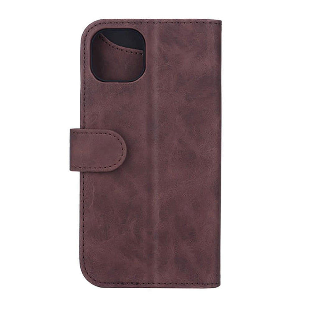 iPhone 14 Plus GEAR Wallet - Læder Flip Cover m. Pung - Brun