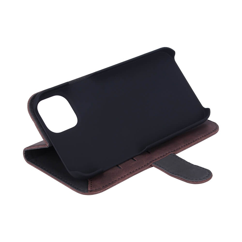 iPhone 14 Plus GEAR Wallet - Læder Flip Cover m. Pung - Brun