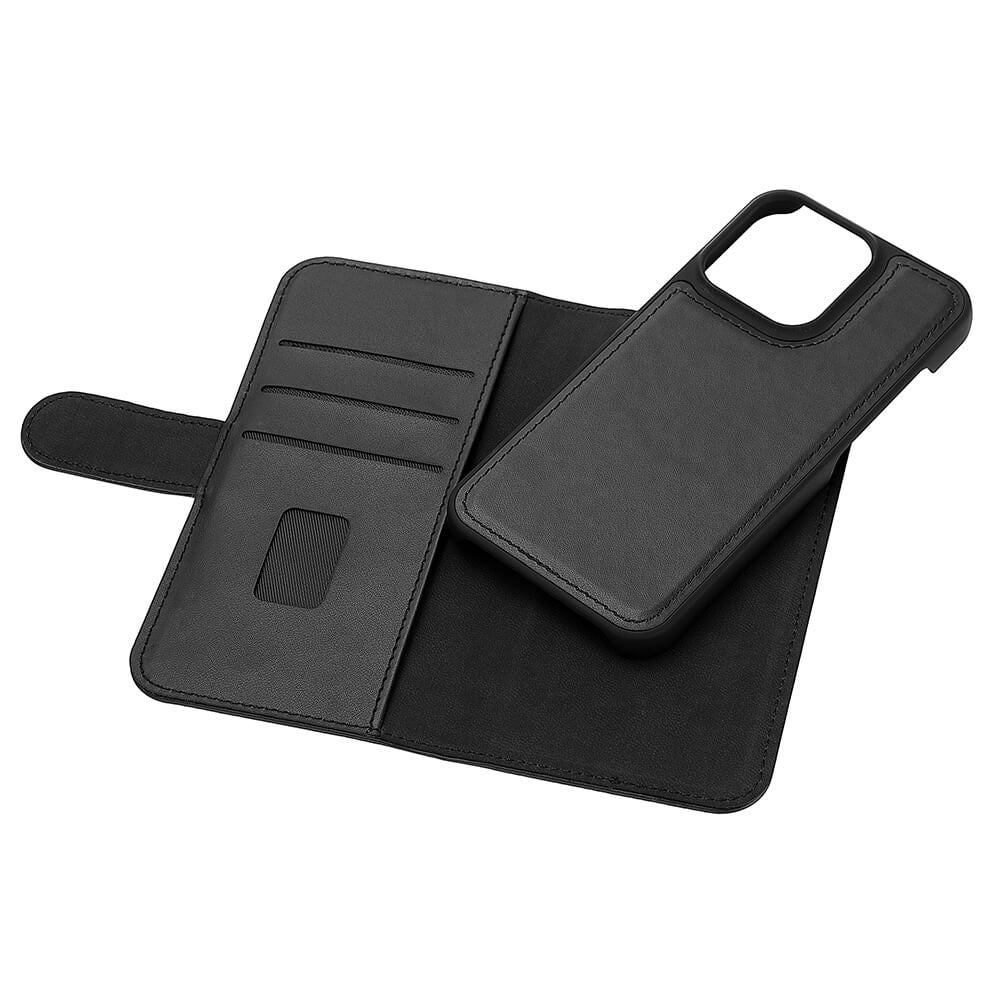 iPhone 13 Mini GEAR 2-in-1 Læder Flip Cover m. Pung & Magnet - Sort