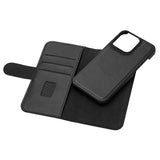 iPhone 13 Mini GEAR 2-in-1 Læder Flip Cover m. Pung & Magnet - Sort