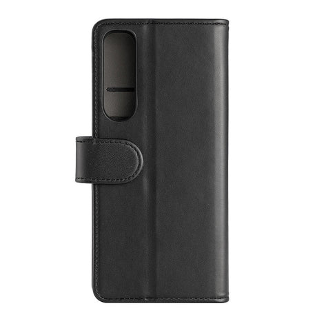 Sony Xperia 5 III Gear Wallet - Imiteret Læder Cover m. Pung - Sort