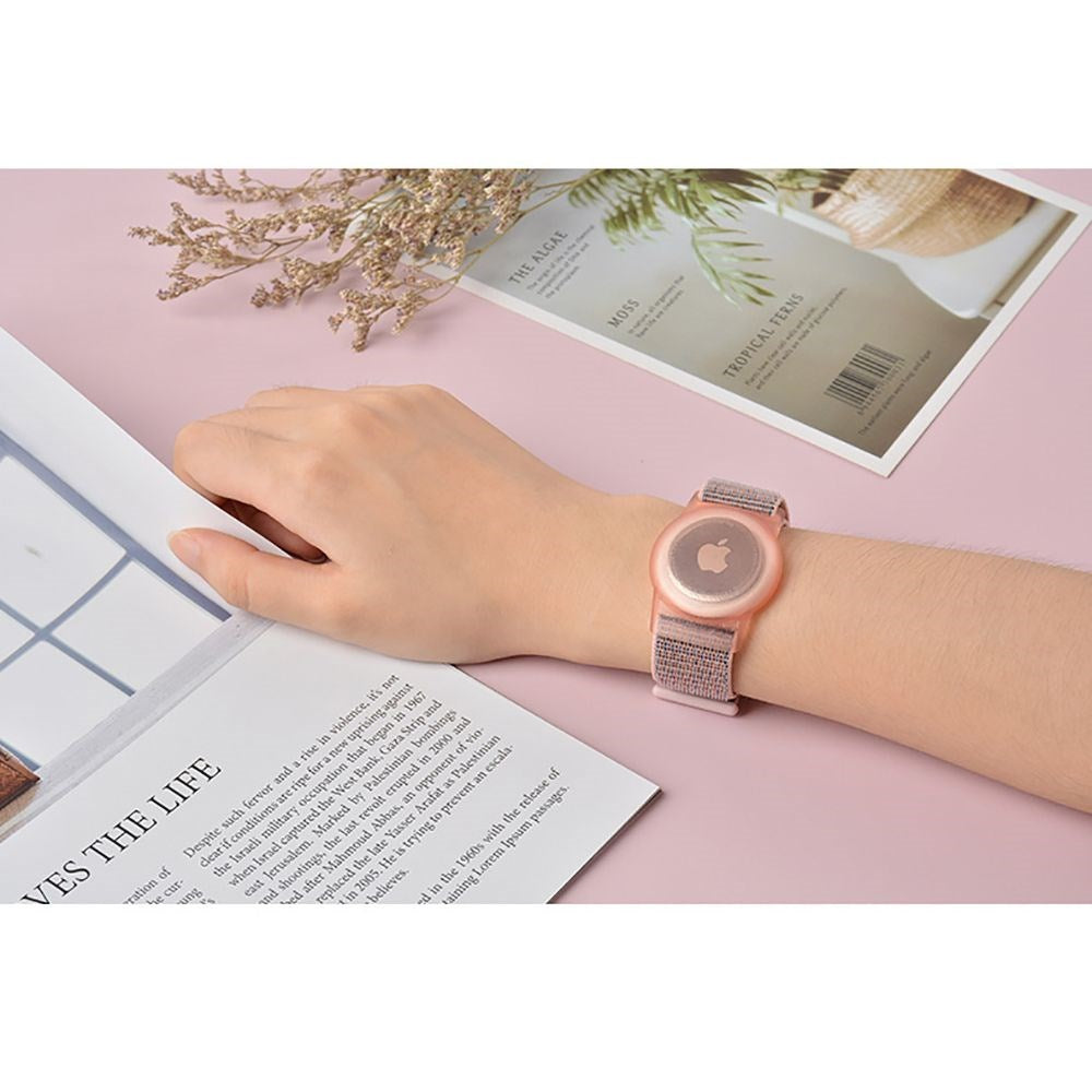 Apple Airtag Rem til Børn - Tech-Protect Nylon - Lime