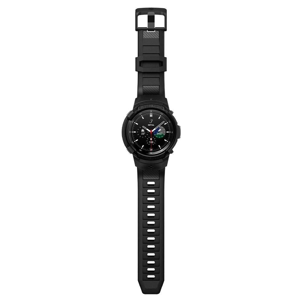 Samsung Galaxy Watch 4 Classic (46mm) SPIGEN Rugged Armor Pro Case - Plastik Cover m. Rem - Matte Black