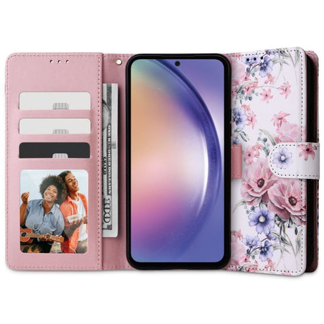 Tech-Protect Xiaomi Poco C65 / Redmi 13C Flip Wallet m. Pung - Blossom Flower