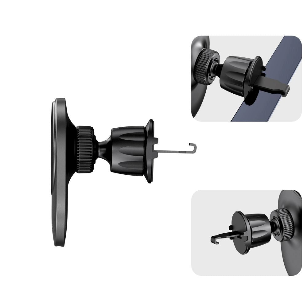 Tech-Protect MM15W-V1 Trådløs Oplader til Ventilation - MagSafe Kompatibel - Black