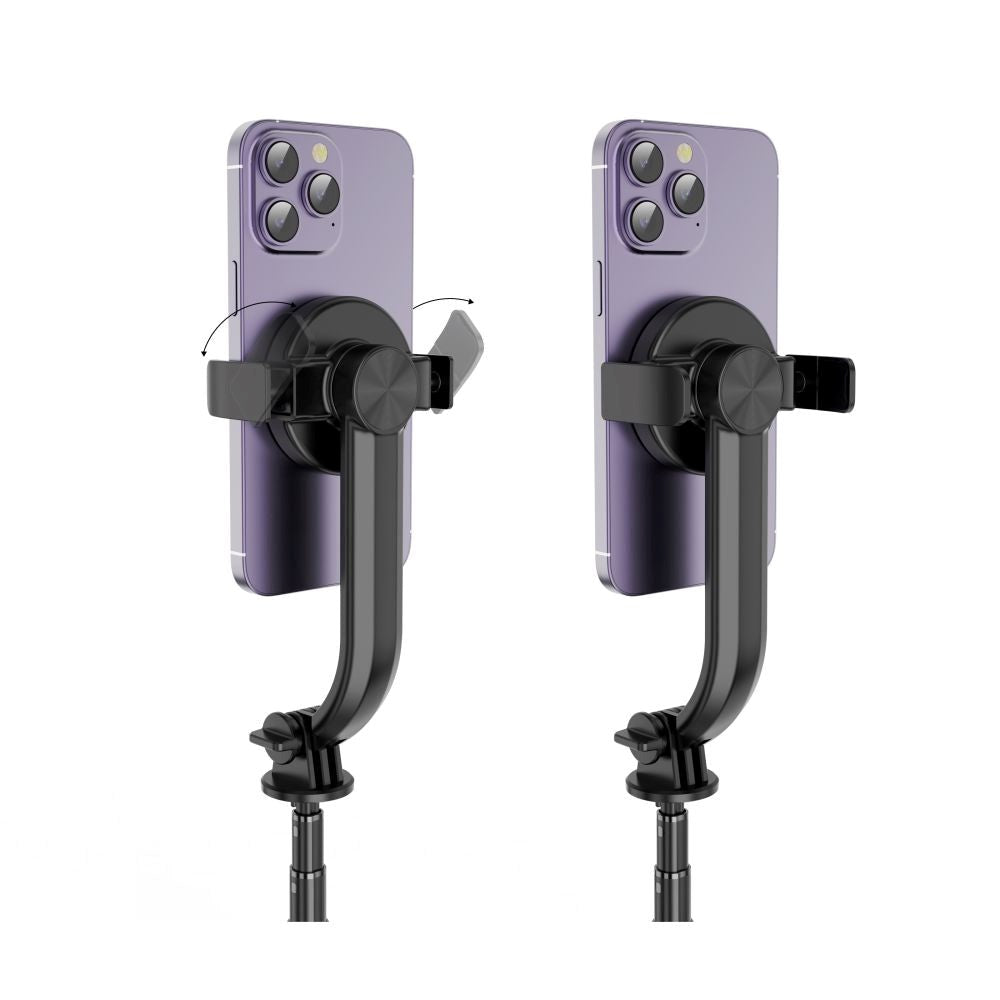 Tech-Protect L04S Selfiestang m. Tripodfunktion & Bluetooth - MagSafe Kompatibel - Sort