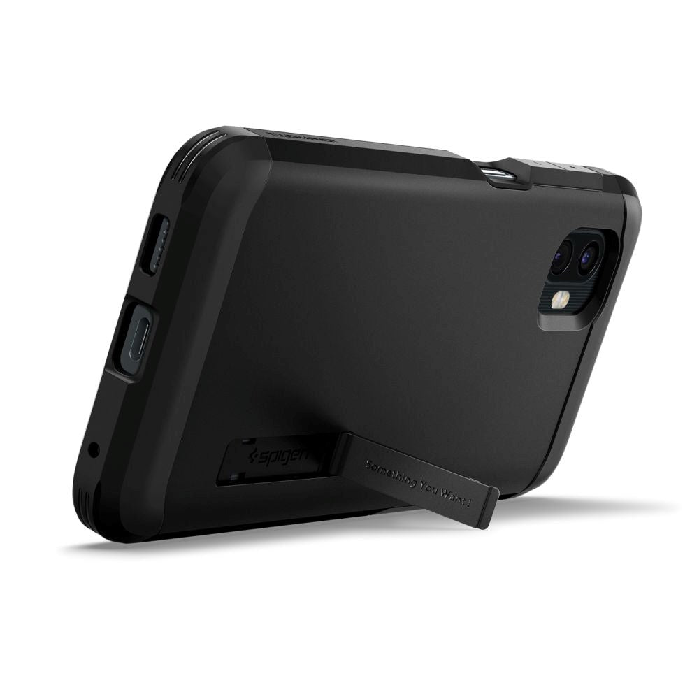 Samsung Galaxy Xcover 6 Pro Spigen Tough Armor Case m. Kickstand - Sort