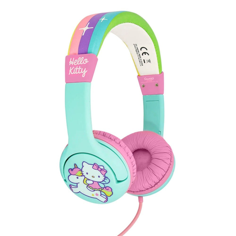 Hello Kitty Rainbow Børne Hovedtelefoner Max. 85dB - 3-7 År - Regnbue