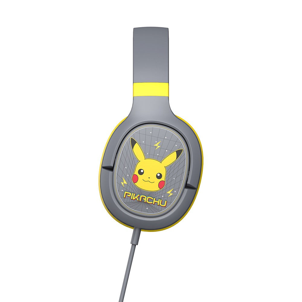 Over-Ear Gaming Hovedtelefoner Pro G1 m. Aftagelig Mikrofon - Pokémon Pikacu - Grå / Gul
