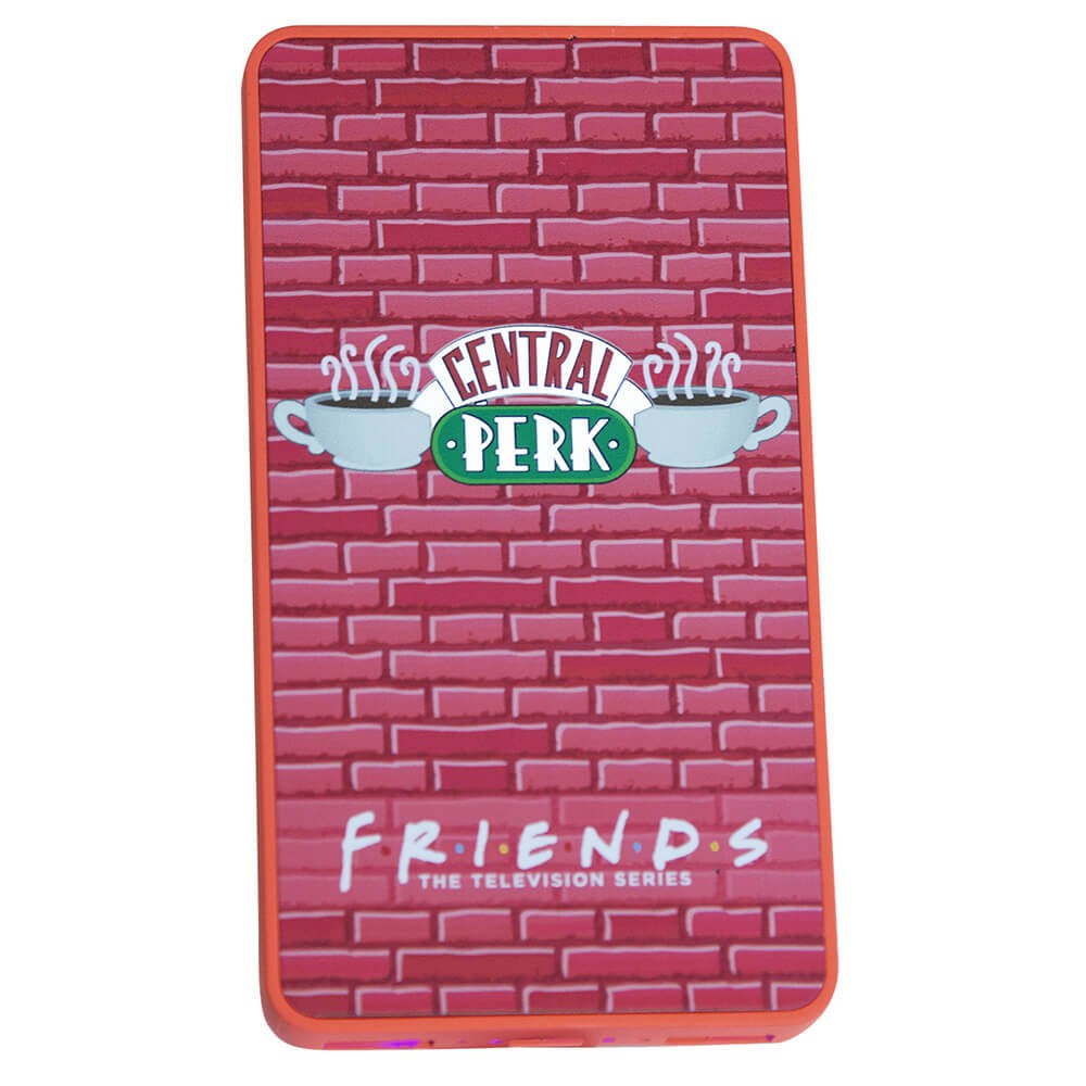Friends 10W Powerbank med 2 x USB-A - 6.000 mAh - Rød