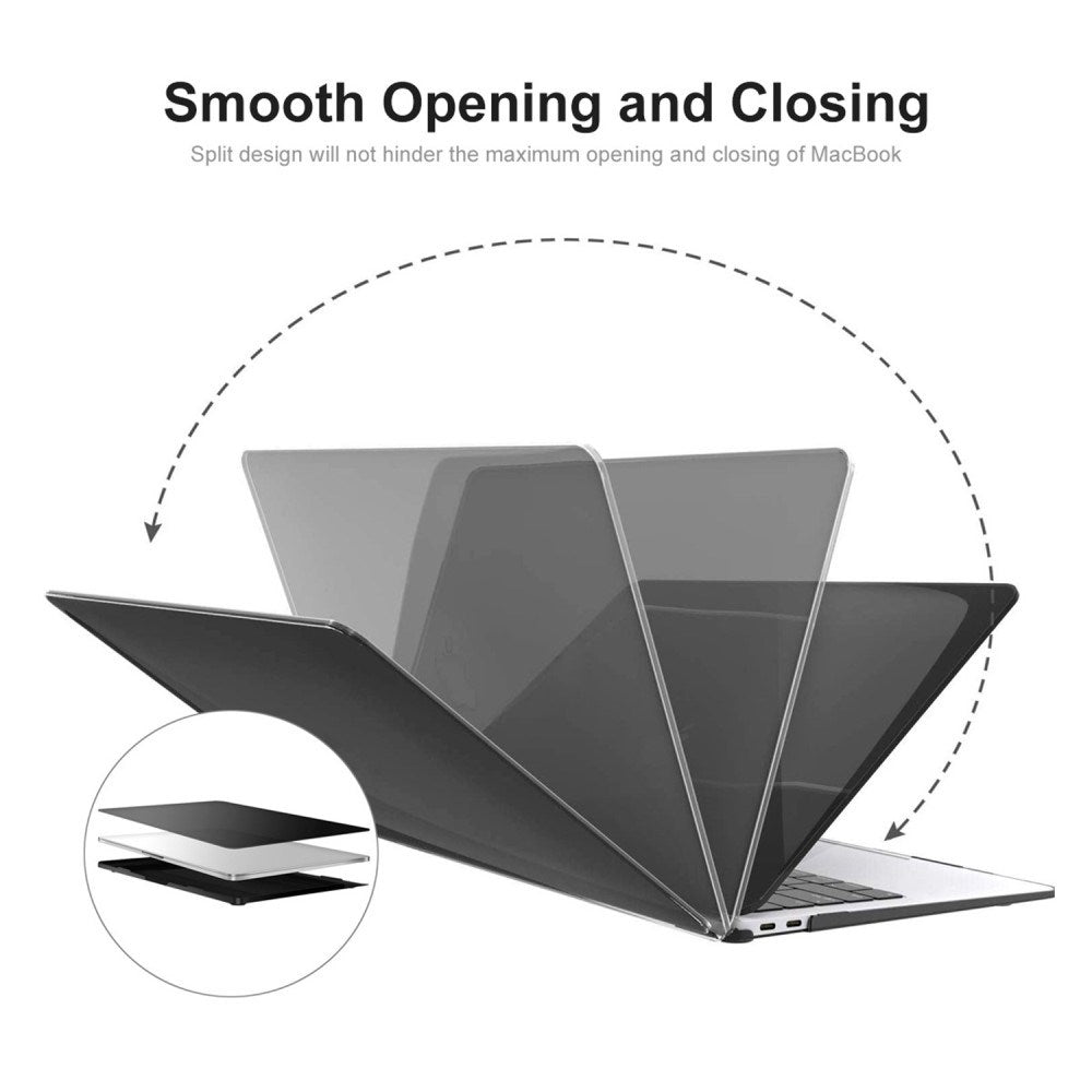 MacBook Pro 16" M1 / M2 / M3 / M4 (2021 / 2024) Plastik Bærbar Cover - Grå