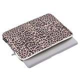 CanvasArtisan Stof Sleeve m. Leopard Motiv Til Bærbar PC / Macbook 15" - (39 x 28 x 2 cm) - Gul Leopard