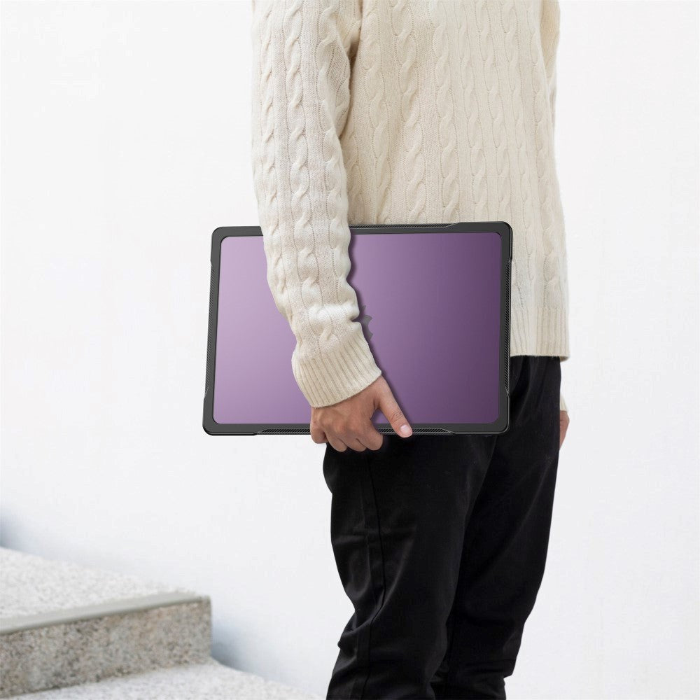 MacBook Air 15" M2/M3/M4 (2023-2025) Cover i Hårdt Plastik - Gennemsigtig / Lilla