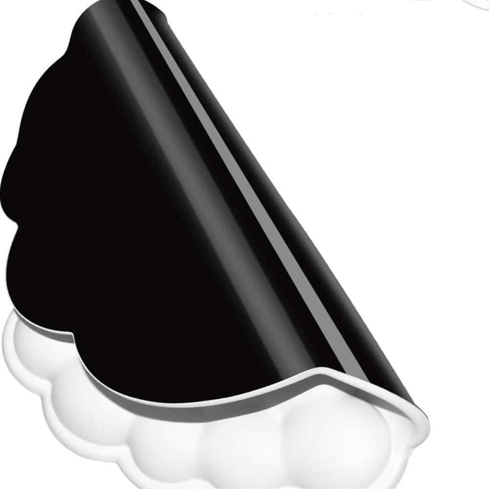 Kunst Læder Musemåtte m. Ergonomisk Håndledsstøtte 25 x 26 cm - Blå