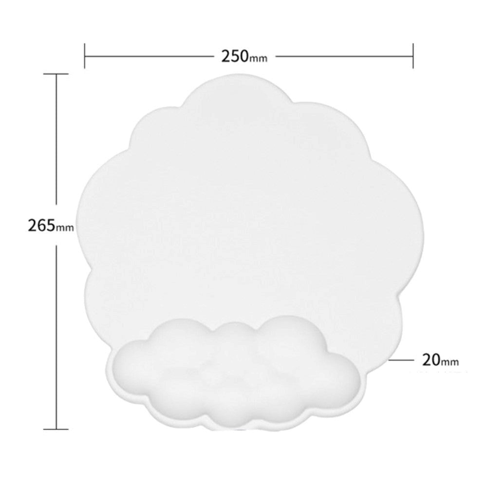 Kunst Læder Musemåtte m. Ergonomisk Håndledsstøtte 25 x 26 cm - Blå