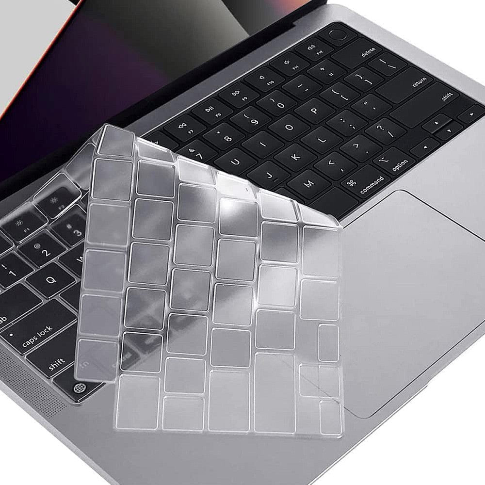 MacBook Pro 14/16" M1/M2 (2021-2023) ENKAY Keyboard Guard m. Dansk / EU Tastatur - Gennemsigtig