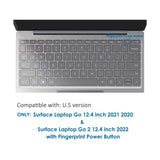 ENKAY Microsoft Surface Laptop Go / Go 2 Keyboard Guard m. Amerikansk Tastatur - Gennemsigtig