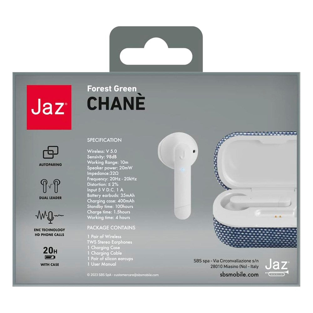 Jaz Chané True Wireless In-Ear Høretelefoner - Blå Denim