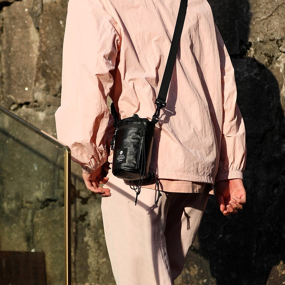 Stof Cykelstyr Taske m. Strop - Sort