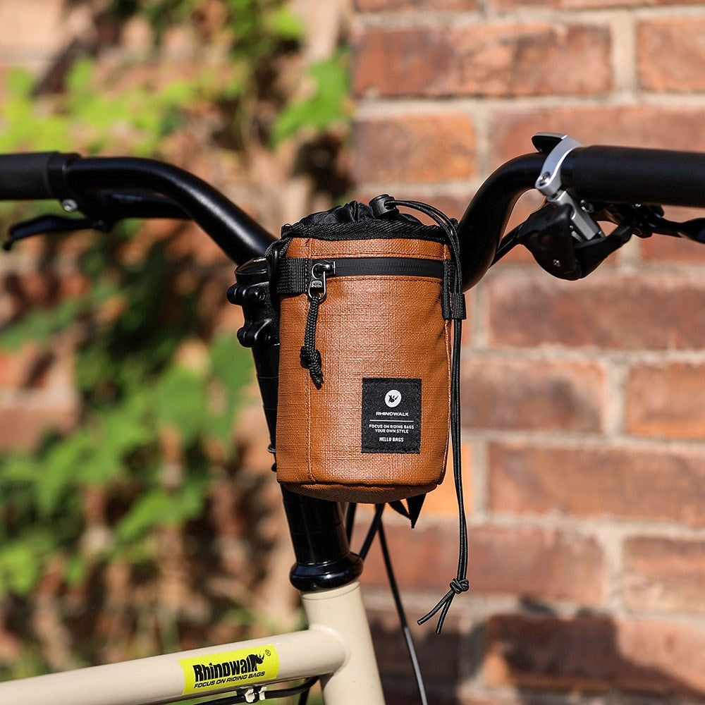 Stof Cykelstyr Taske m. Strop - Brun