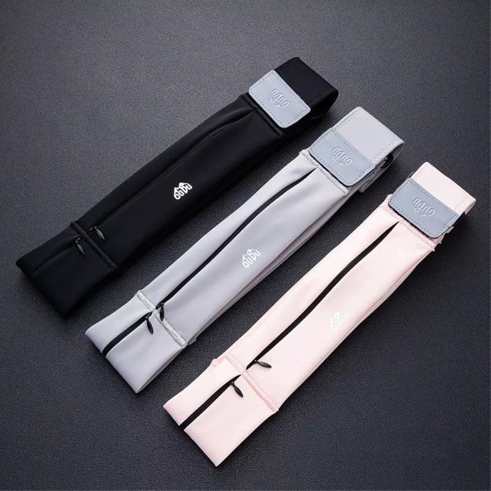 Løbebælte m. Opbevaring til Mobil og Tilbehør - Lysegrå