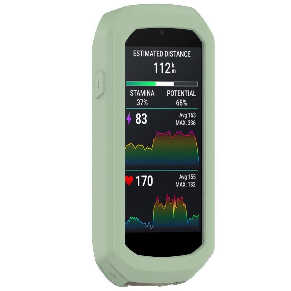 EIDERWOOD Garmin Edge 1050 Blødt Silikone Cykel Computer Cover - Lysegrøn