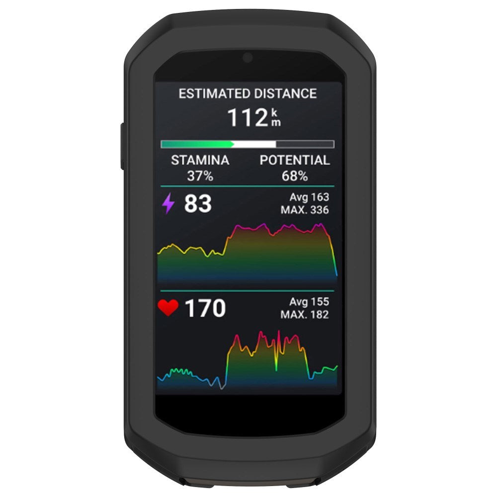 EIDERWOOD Garmin Edge 1050 Blødt Silikone Cykel Computer Cover - Sort