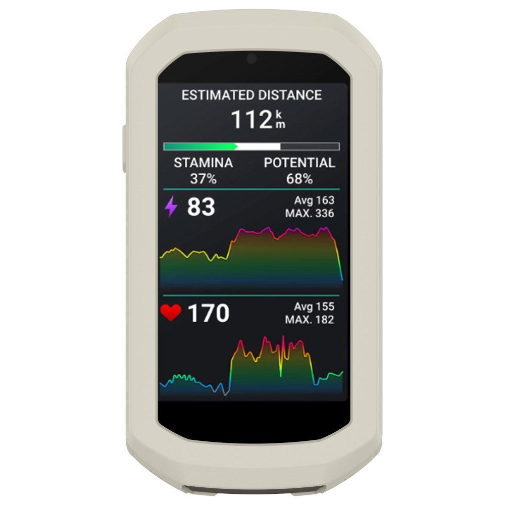 EIDERWOOD Garmin Edge 1050 Blødt Silikone Cykel Computer Cover - Beige