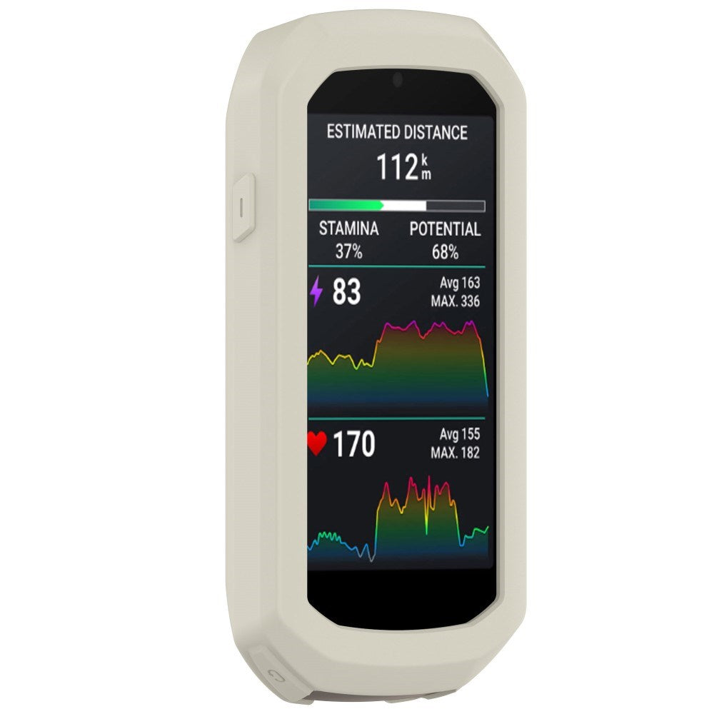 EIDERWOOD Garmin Edge 1050 Blødt Silikone Cykel Computer Cover - Beige