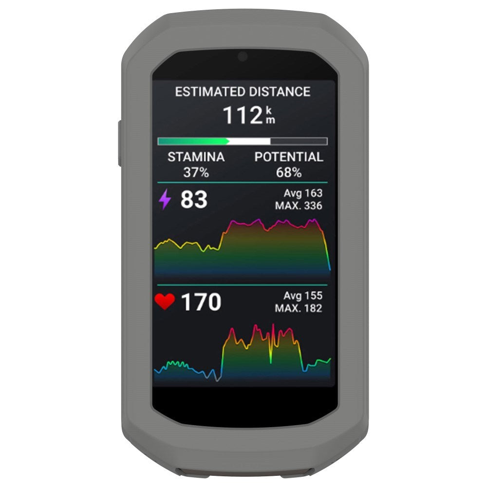 EIDERWOOD Garmin Edge 1050 Blødt Silikone Cykel Computer Cover - Mørkegrå