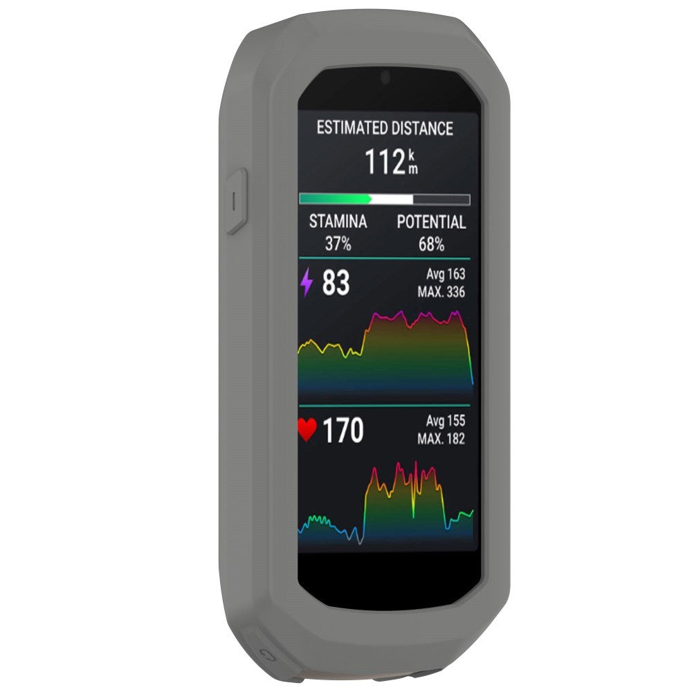 EIDERWOOD Garmin Edge 1050 Blødt Silikone Cykel Computer Cover - Mørkegrå