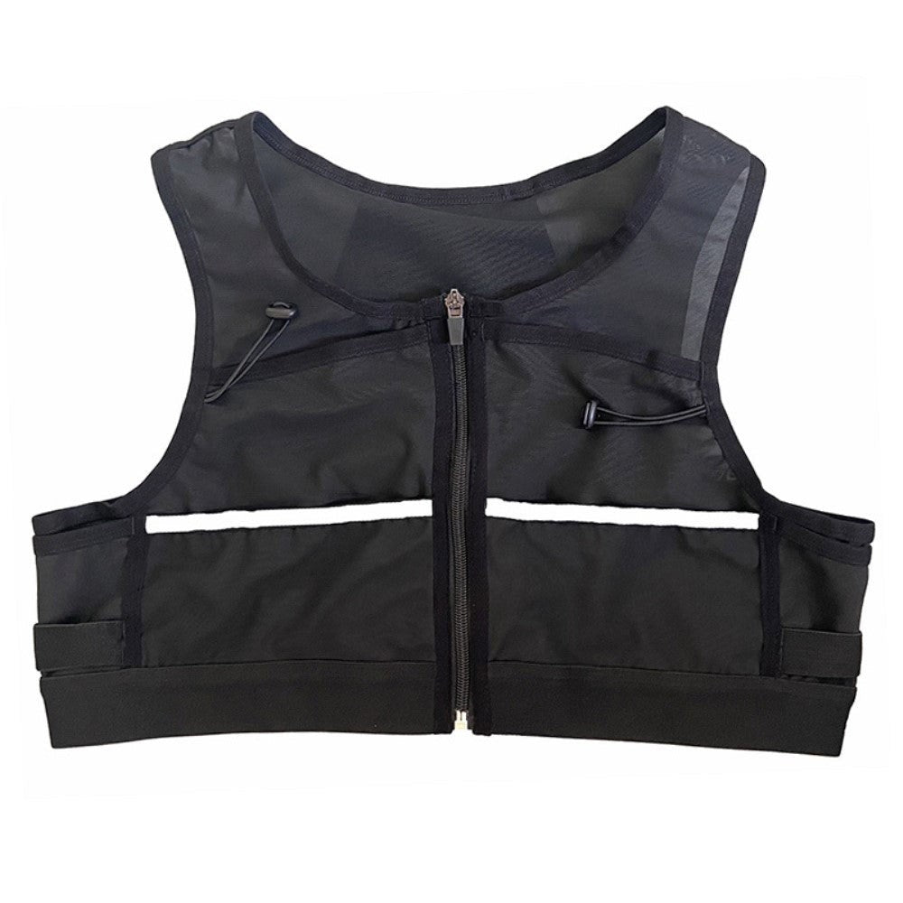 Vest m. Reflekser og Lommer - Str. Small - Sort