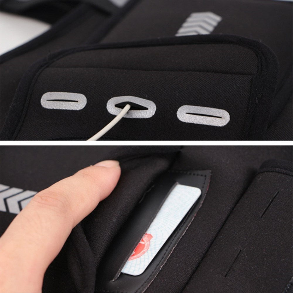 Løbevest med Reflekser & Opbevaring - Sort