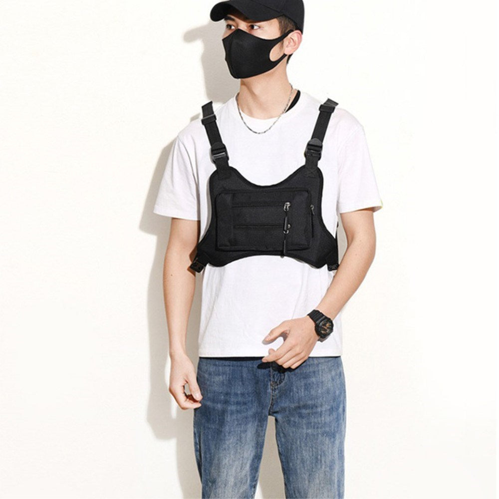 Outdoor Polyester Taske Vest - Sort