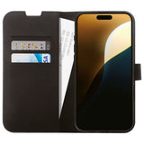 iPhone 16 Pro Max Vivanco Classic Wallet Læder Flip Cover m. Pung - Sort