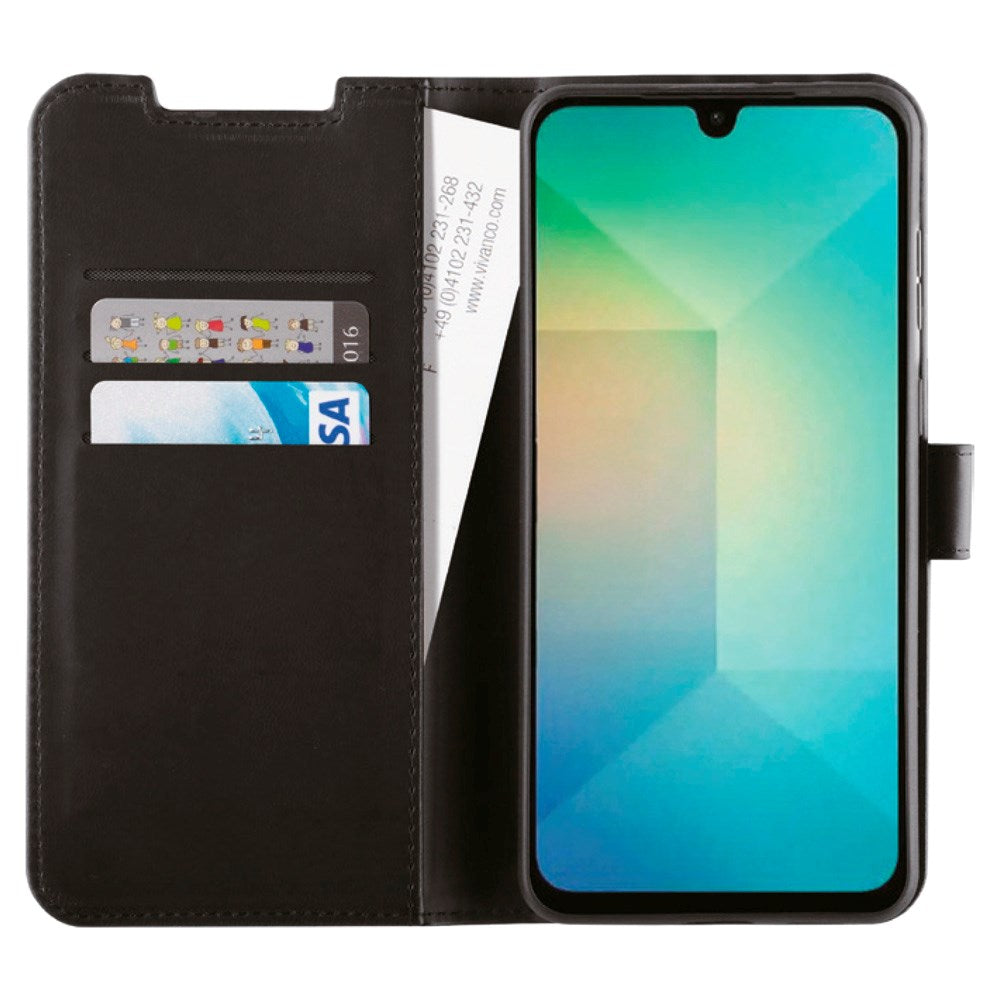 Samsung Galaxy A26 (5G) - Vivanco Classic Wallet Flip Cover - Pung - Sort