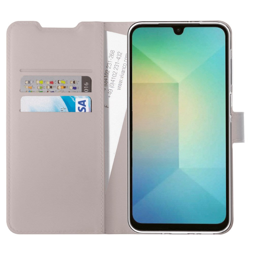Samsung Galaxy A16 - Vivanco Classic Wallet Flip Cover - Pung - Taupe