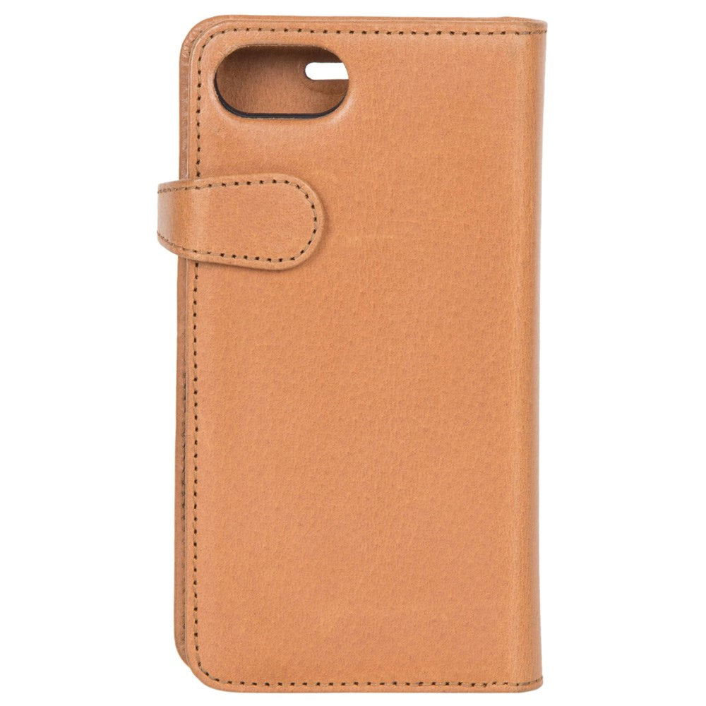 iPhone 6 / 6s - Buffalo 2-i-1 Ægte Læder Flip Cover - Beige