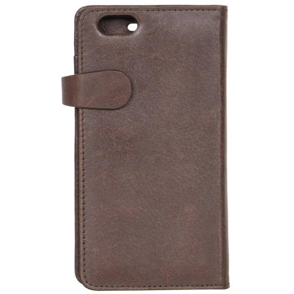 iPhone 6 Plus / 6s Plus - Buffalo 2-i-1 Ægte Læder Flip Cover - Brun