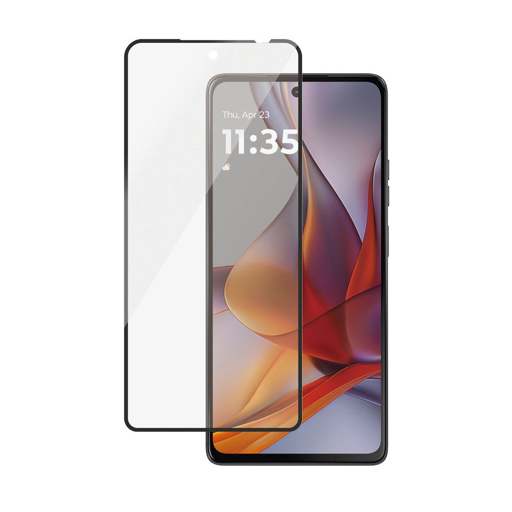 Motorola Moto G75 (5G) - PanzerGlass Ultra-Wide Fit - Skærmbeskyttelsesglas - Gennemsigtig / Sort Kant