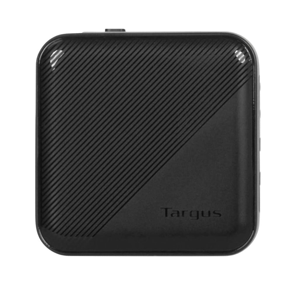 Targus 100W PD Vægoplader m. 2 x USB-C, 2 x USB-A og Rejseadaptere - Sort
