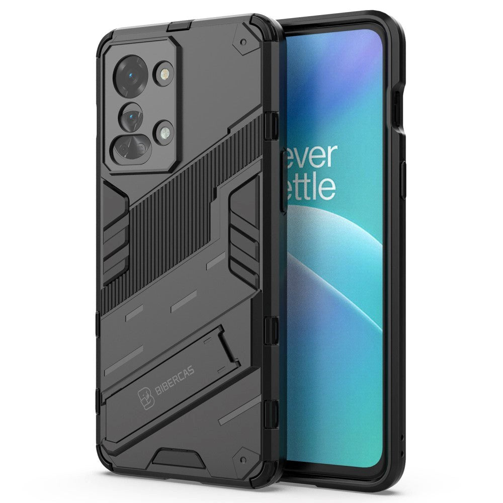 OnePlus Nord 2T (5G) Hybrid Håndværker Mobil Cover m. Kickstand - Sort