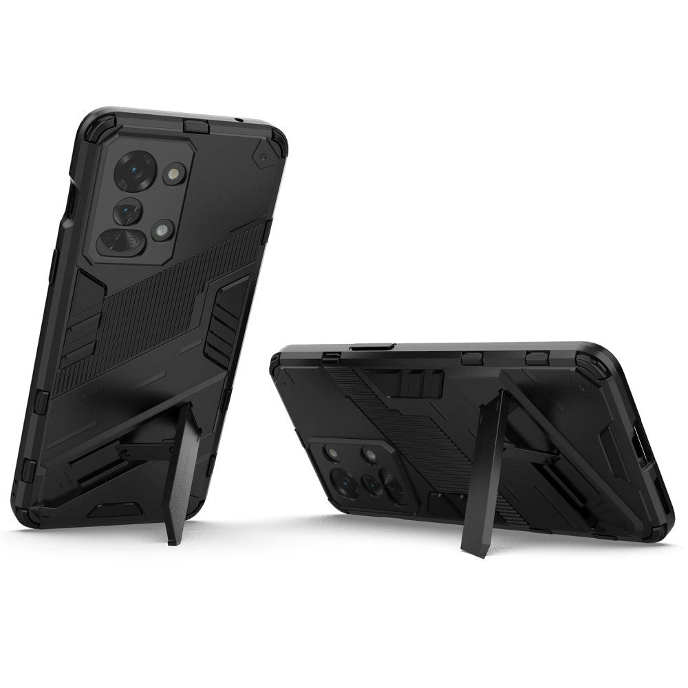 OnePlus Nord 2T (5G) Hybrid Håndværker Mobil Cover m. Kickstand - Sort