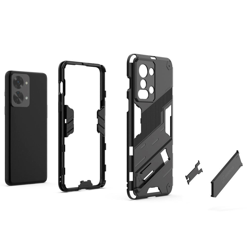 OnePlus Nord 2T (5G) Hybrid Håndværker Mobil Cover m. Kickstand - Sort