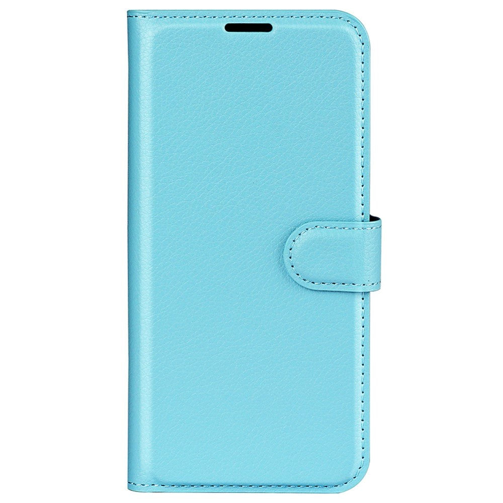 Motorola Moto G42 Litchi Læder Mobil Cover m. Pung - Blå