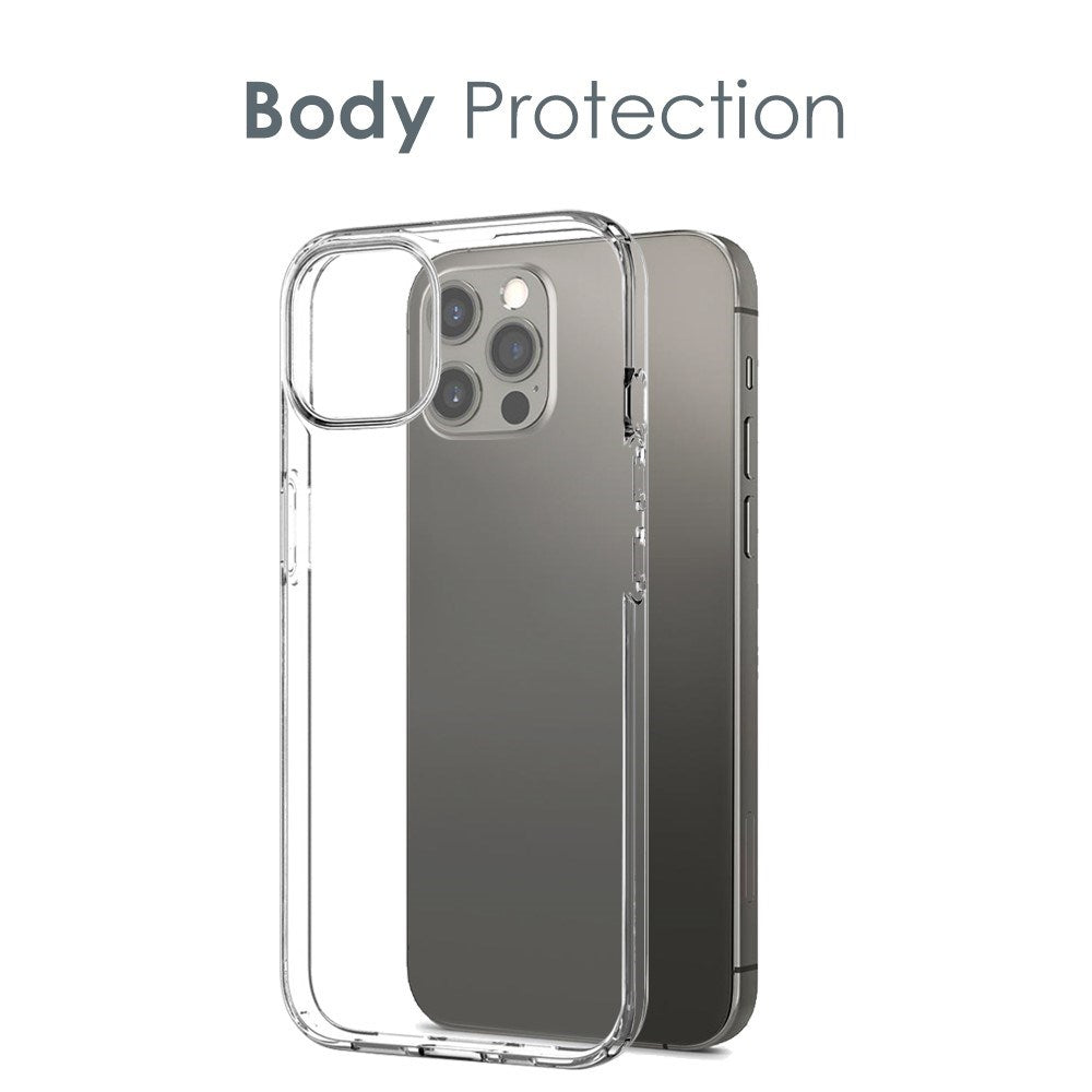 iPhone 13 Pro Max NORTHJO 360° Protection Set inkl. Cover & Skærmbeskyttelse & Kameralinsebeskyttelse - Gennemsigtig