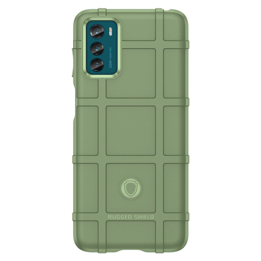 Motorola Moto G42 Rugged Shield Series Håndværker Mobil Cover - Grøn